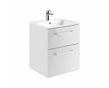 Kolo Geberit Nova Pro Premium SET skrinka s dvoma zásuvkami a umývadlom 55 cm, biela lesklá