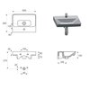 CERSANIT SET LARA skrinka sivá lesklá s umývadlom MILLE SLIM 50 cm S801-320-DSM