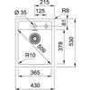 Franke Sirius SID 610-40 Tectonite drez 43 x 53 cm Biely ľad