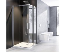 Aquatek ZEUS A4 štvorcový sprchový kút 90 x 90 x 195 cm, sklo číre, profil chróm