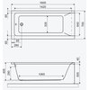Excellent Savia – Obdĺžniková akrylátová vaňa do kúpeľne 160 × 70 cm (WAEX.SAV16WH)