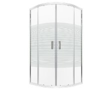Novoterm MADERA STR SOLO štvrťkruhový sprchový kút 88 x 88 x 190 cm, sklo vzor