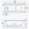 Excellent Savia – Obdĺžniková akrylátová vaňa do kúpeľne 170 × 70 cm (WAEX.SAV17WH)