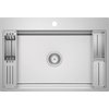 Deante MAGNETIC nerezový kuchynský drez 1-komorový 76 x 52 cm, brúsená oceľ ZRM_010B