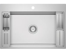 Deante MAGNETIC nerezový kuchynský drez 1-komorový 76 x 52 cm, brúsená oceľ ZRM_010B