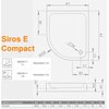 Radaway SIROS E Compact asymetrická sprchová vanička 80 x 90 x 17 cm SBE9817-1R