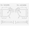 Radaway SIROS E Compact asymetrická sprchová vanička 80 x 90 x 17 cm SBE9817-1R