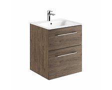 Kolo Geberit Nova Pro Premium SET skrinka s dvoma zásuvkami a umývadlom 55 cm, tmavý orech