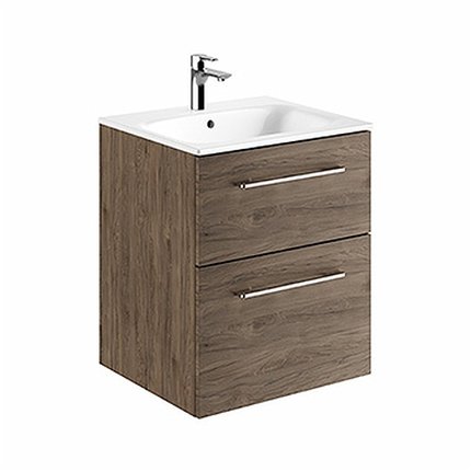 Kolo Geberit Nova Pro Premium SET skrinka s dvoma zásuvkami a umývadlom 55 cm, tmavý orech