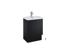 SET KIDO skrinka pod umývadlo 50 cm 2D čierna matná, s umývadlom 168096/2x168295