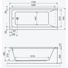 Excellent Savia – Obdĺžniková akrylátová vaňa do kúpeľne 170 × 70 cm (WAEX.SAV17WH)