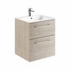Kolo Geberit Nova Pro Premium SET skrinka s dvoma zásuvkami a umývadlom 55 cm, svetlý orech