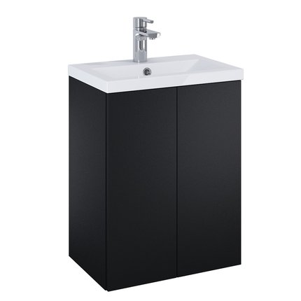 Elita SET KIDO skrinka pod umývadlo 50 cm 2D čierna matná, s umývadlom 168096/2x168294