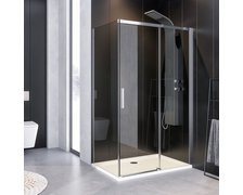 Aquatek ZEUS R23 obdĺžnikový sprchový kút 120 x 80 x 195 cm, sklo číre, profil chróm