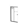 Besco EASY SLIDE BLACK vaňová zástena 100 x 150 cm, sklo číre, profil čierny