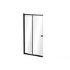 Besco EASY SLIDE BLACK vaňová zástena 100 x 150 cm, sklo číre, profil čierny