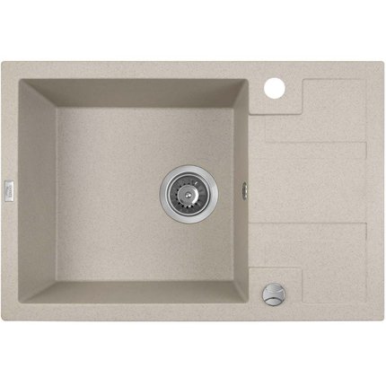 Laveo BARBADOS granitový drez 65 x 44 cm, bež SBB_413T