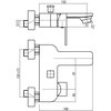 Valvex LOFT nástenná vaňová batéria, chróm 2454930