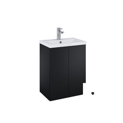 SET KIDO skrinka pod umývadlo 50 cm 2D čierna matná, s umývadlom 168096/2x168293