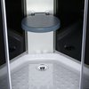 Sprchový kút Kerra Evora Black 80×80 cm – matný chrómový profil, čierne sklo, s vaničkou a batériou zdarma