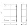 Elita Sunn 50 2D White HG – kúpeľňová skrinka závesná 49,9x72x21,6 cm – RE169207008060