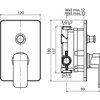 VALVEX LOFT podomietková batéria na vaňu a sprchu, tlakový prepínač, rozeta 120×180 mm, chróm 2454980