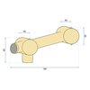 Elita Level ľavé nástenná umývadlo Solid Surface 100,5x45,5 cm Black matt RE041461187160