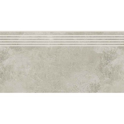 Opoczno Quenos Light Grey rektifikovaná schodnica matná 29,8 x 59,8 cm