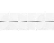 Ceramika Color Quadra white obklad lesklý, rektifikovaný 25 x 75 cm