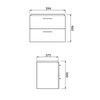 CERSANIT SET LARA skrinka sivá lesklá s umývadlom MILLE SLIM 60 cm S801-317-DSM