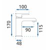 CERSANIT LARGA 100 keramické umývadlo nábytkové 100 x 46 cm K120-011