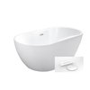 BESCO NAVIA voľne stojaca akrylátová vaňa s prepadom 150 x 80 cm, biela #WAS-150-NBI