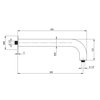 Deante SILIA výtokové rameno do sprchy - 380 mm, chróm NQS_041K