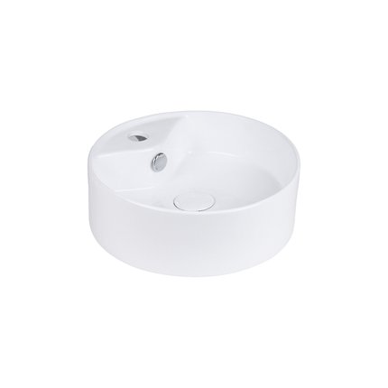 Uptrend – Umývadlo na dosku EROS Ø46,5 × 14 cm biele lesklé TR4104