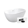 BESCO NAVIA voľne stojaca akrylátová vaňa s prepadom 150 x 80 cm, #WAS-150-NCZ