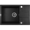 Laveo BARBADOS granitový drez 65 x 44 cm, čierny SBB_713T