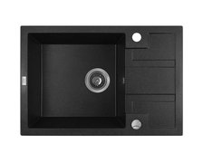 Laveo BARBADOS granitový drez 65 x 44 cm, čierny SBB_713T