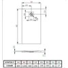 Radaway Kyntos F sprchová vanička z mramorového zlepenca 110 x 80 cm HKF11080-74+HKA-74