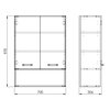 Elita Sunn 70 2D White HG – kúpeľňová skrinka závesná 70x97x30,6 cm – RE169211008060