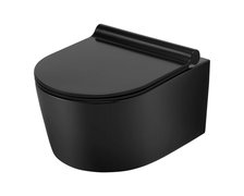 Uptrend CORONA Shiny Black WC misa závesná Rimless 50 x 35,5 x 34,5 cm so sedátkom  TR2197-B18