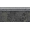 Opoczno Quenos Graphite rektifikovaná schodnica matná 29,8 x 59,8 cm