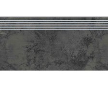 Opoczno Quenos Graphite rektifikovaná schodnica matná 29,8 x 59,8 cm