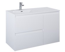 Elita SPLIT skrinka pod umývadlo 100 cm 2S + kôš, biela lesklá 169089
