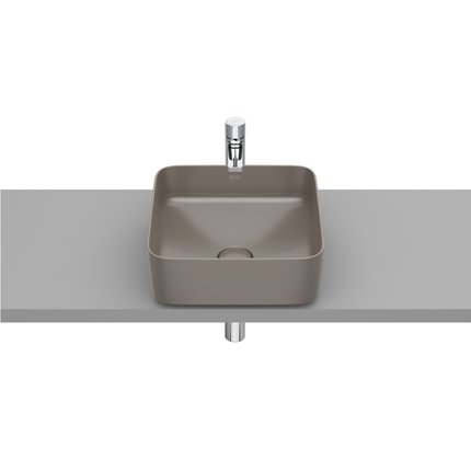 Roca INSPIRA Square FINECERAMIC®  umývadlo na dosku 37 x 37 cm, café A327532660