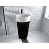 Besco UNIQA B&W voľne stojace umývadlo 46 x 32 cm #UMD-U-WBWW
