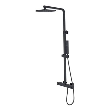 Besco MODERN / VARIUM sprchový set s termostatickou sprchovou batériou čierny matný BP-MVT-CZ