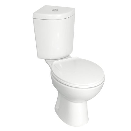 Novoterm Corner Wc kombi rohový  so sedátkom odtok zadný ,splachovanie 3/6l.