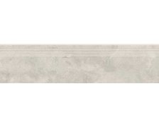 Opoczno Quenos White rektifikovaná schodnica matná 29,8 x 119,8 cm