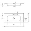 Deante TUBO keramické umývadlo zápustné 80 x 38cm CTU_6U8M