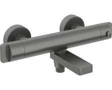 Deante SILIA termostatická vaňová batéria, nástenná, sklopné výtokové rameno, titanium BQS_D10T